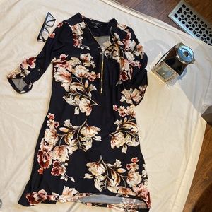 INC Black Floral Dress